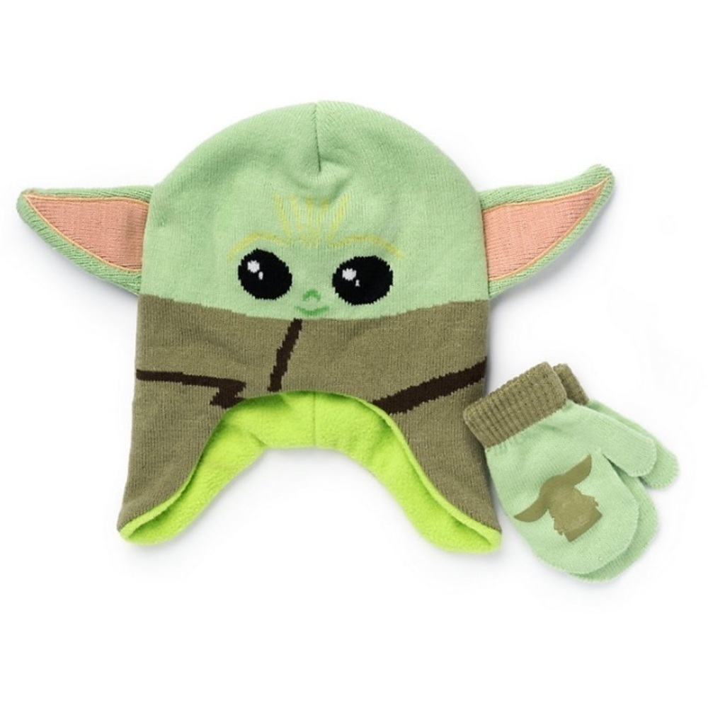 NWT- Toddler Boy Star Wars The
Mandalorian The Child Trapper Hat &
Mitte…
